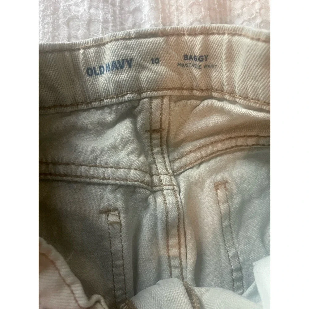 Old Navy Boys Baggy Dirty Light Wash Denim Jeans 10